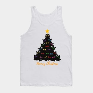 Meowy Christmas tree Tank Top